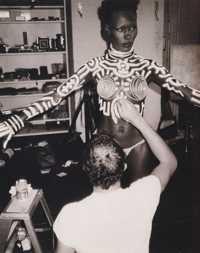 Grace Jones and Keith Haring