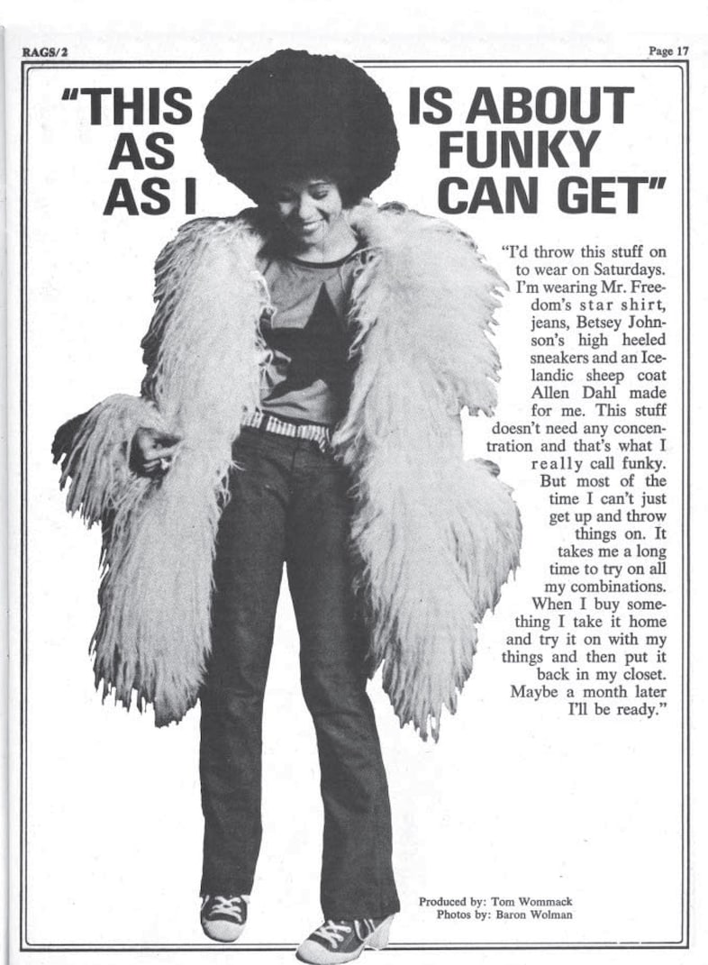 Rags Magazine Archive 1970 Betty Davis