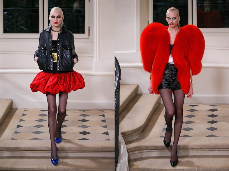Lida Fox and Lili Sumner at Saint Laurent AW16
