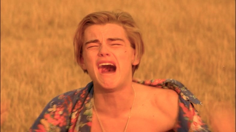Leonardo DiCaprio crying romeo and juliet