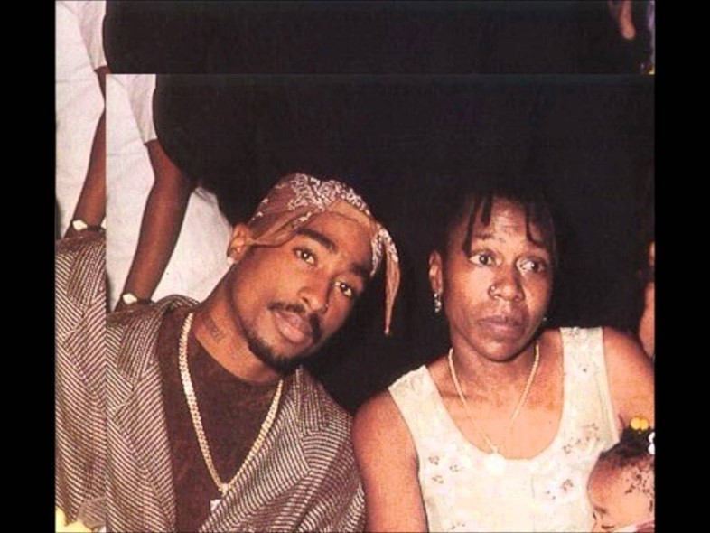 Tupac Shakur and his mother