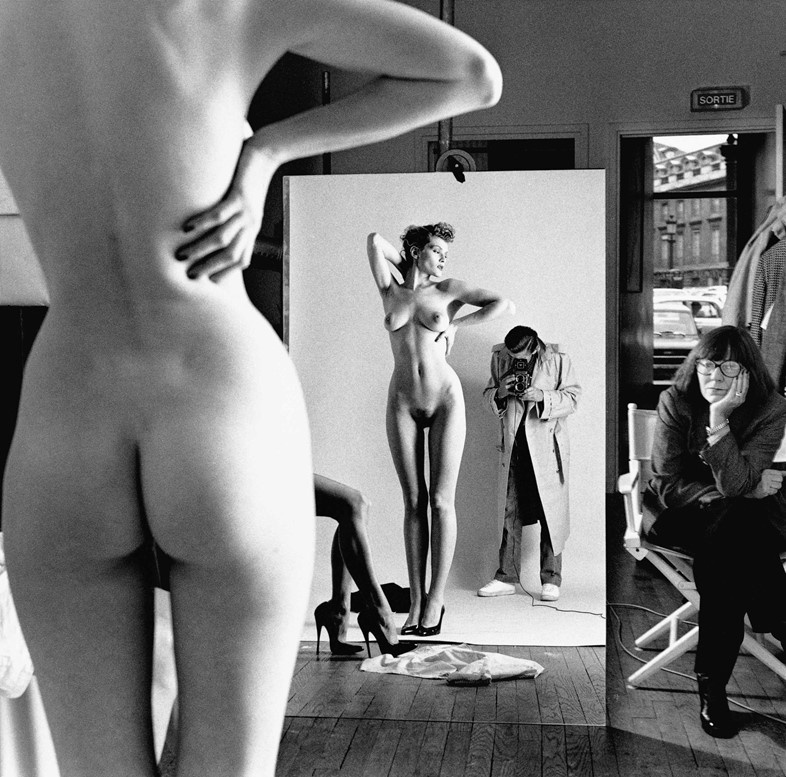 Self Portrait with Wife and Models, Vogue Studio, Paris 1981
