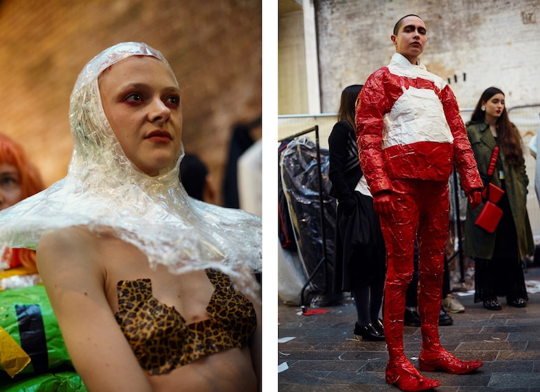 Backstage at Edwin Mohney, Central Saint Martins BA 2016