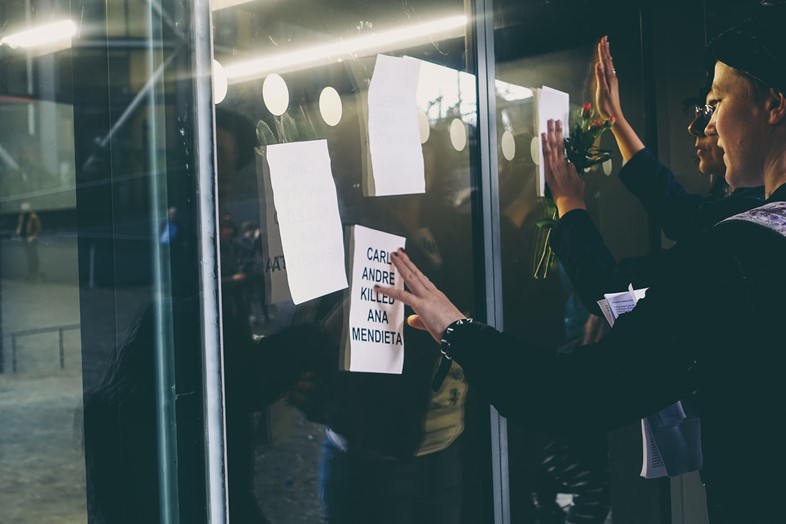 The WHEREISANAMENDIETA protest at Tate Modern
