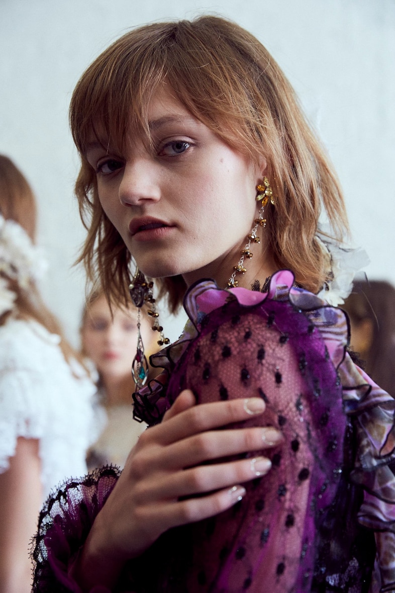 Backstage at Rodarte SS17
