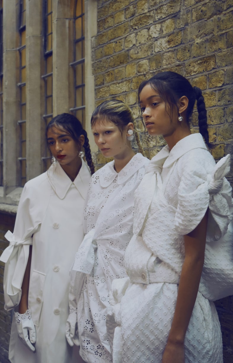 Backstage at Simone Rocha SS17
