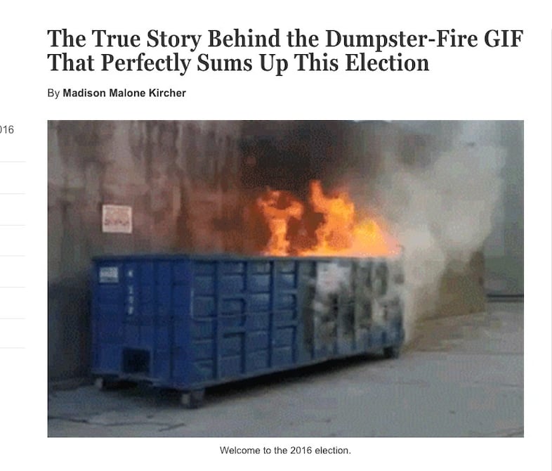 dumpster fire