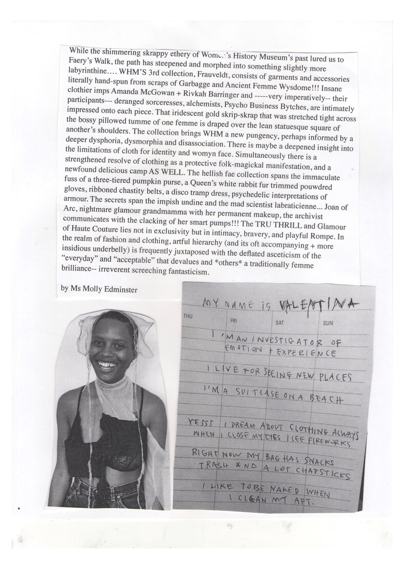 Women’s History Museum zine Wet Satin Press