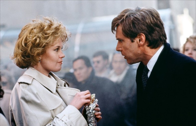 Melanie Griffith and Harrison Ford in Working Girl (1988)