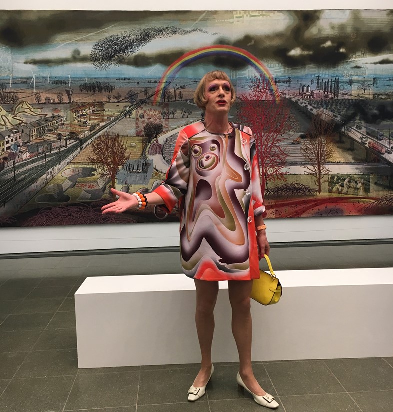 Grayson Perry dressed as Claire at the launch of new show