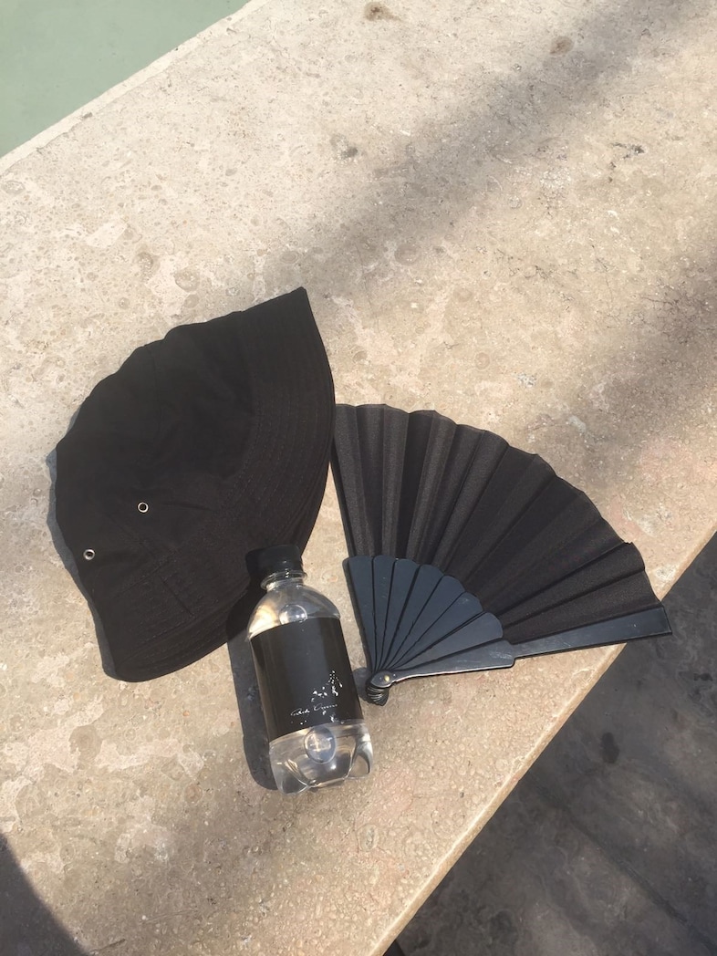 rick owens ss18 paris goth black summer kit fan hat