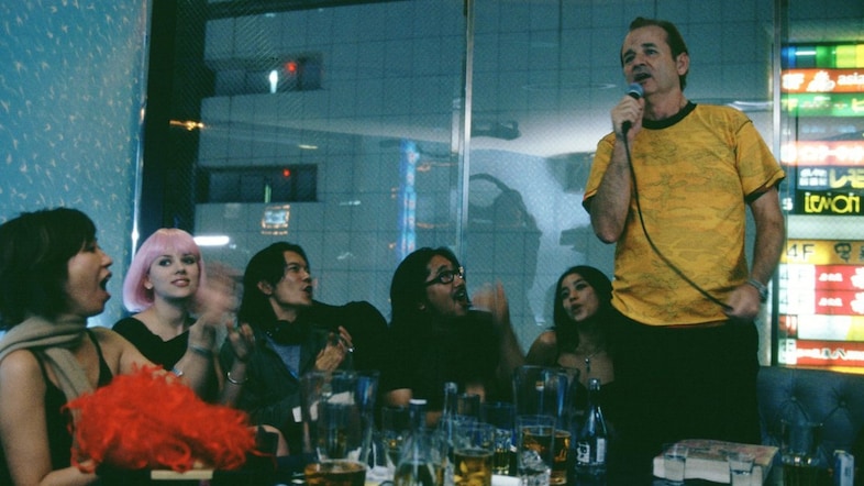 The karaoke scene from “Lost in Translation”