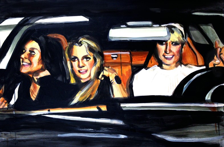 Lindsay Lohan, Britney Spears, and Paris Hilton In A Car