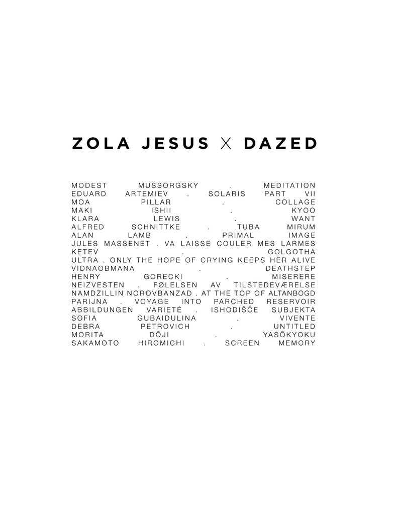 Zola Jesus - tracklist