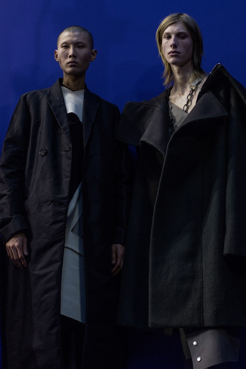 Backstage at Rick Owens paris pfw