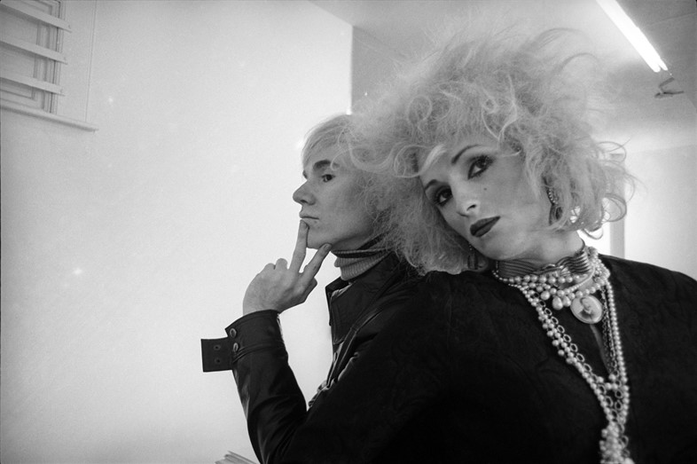 Andy Warhol and Candy Darling photographed in New York in 19
