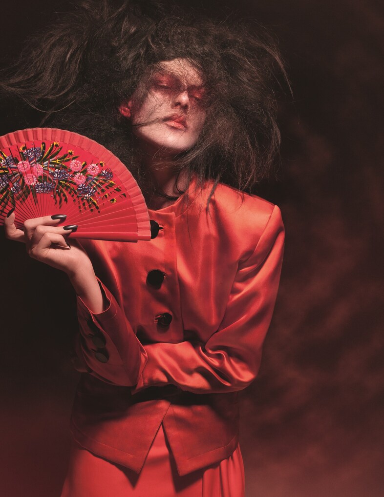 Alex box make up artist dazed archive performance red