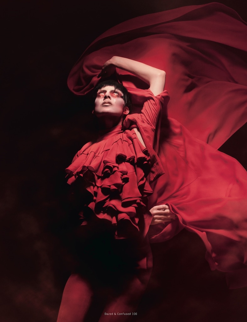 Alex box make up artist dazed archive performance red 2