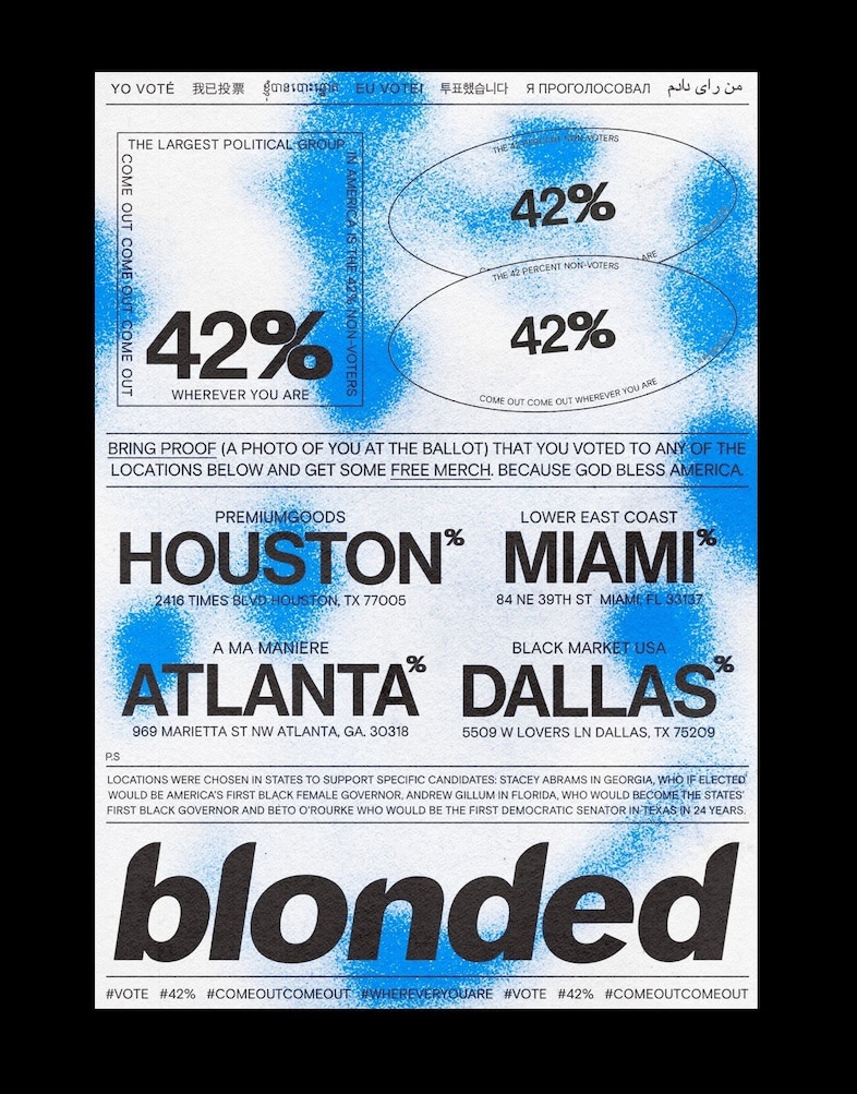 Frank Ocean - voting merch