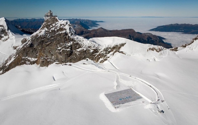 swiss aletsch glacier postcard