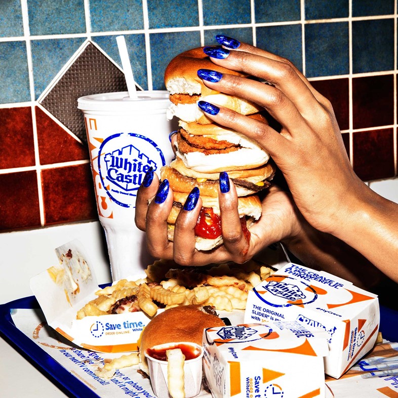 Amy Lombard binge eating fast food