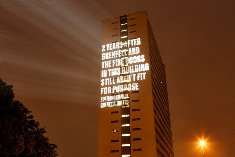 Grenfell United projections Newcastle