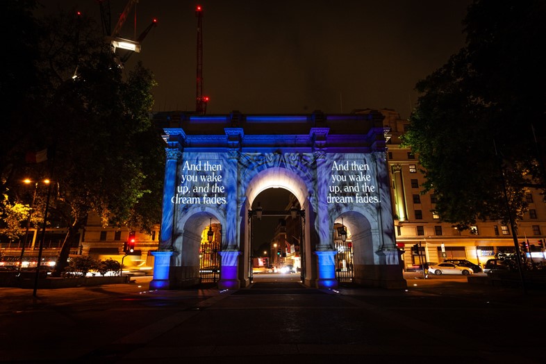 Thom Yorke album projections Marble Arch