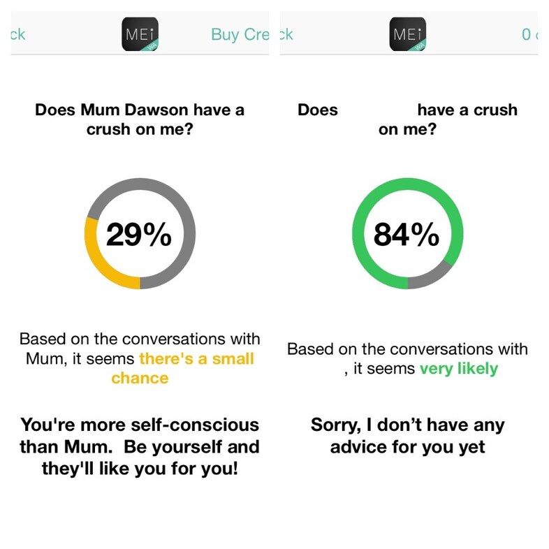 Mei artificial intelligent crush app