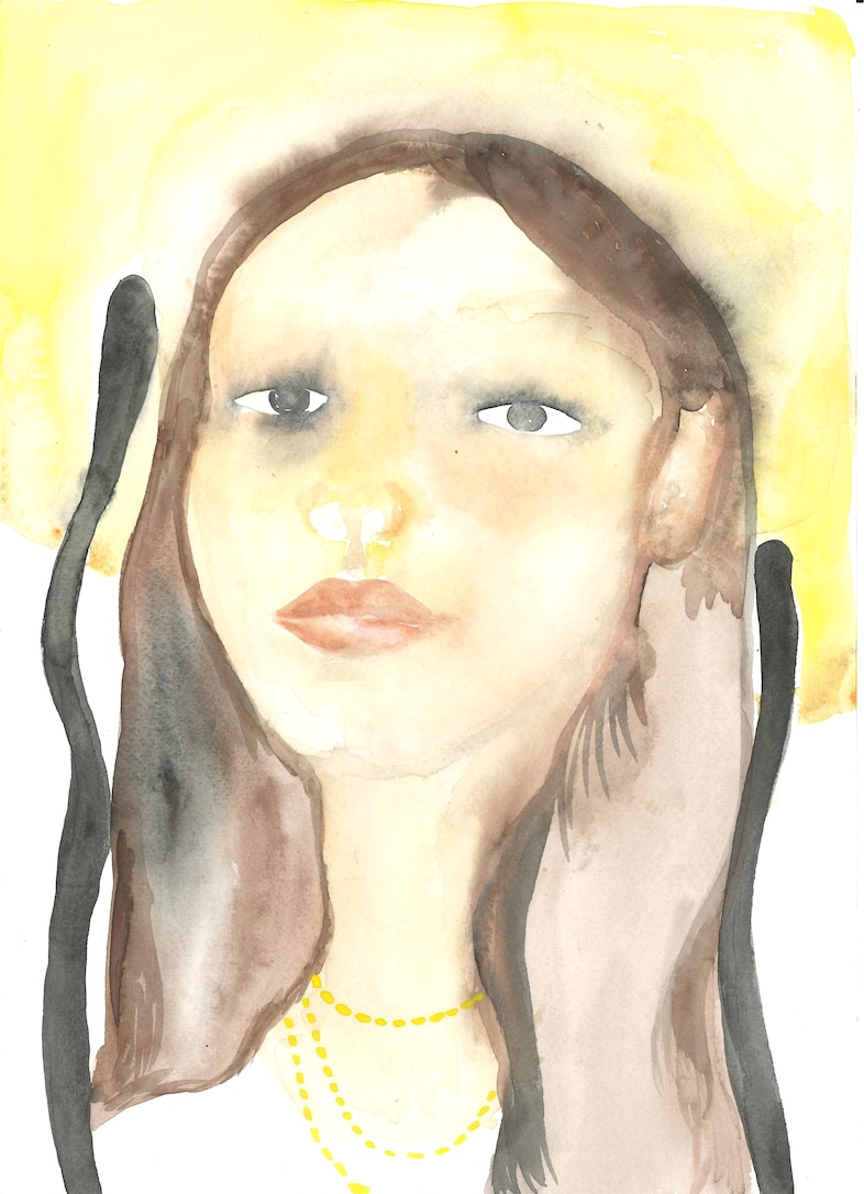 Lena Dunham Watercolours “Gracie’s Wimbledon Hat”
