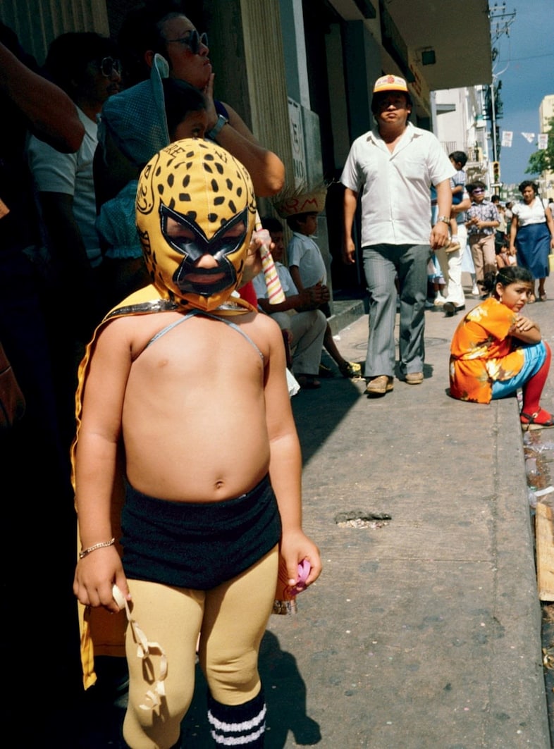 Nan Golding Mexican wrestler at carnival, Merida, Mexico, 19