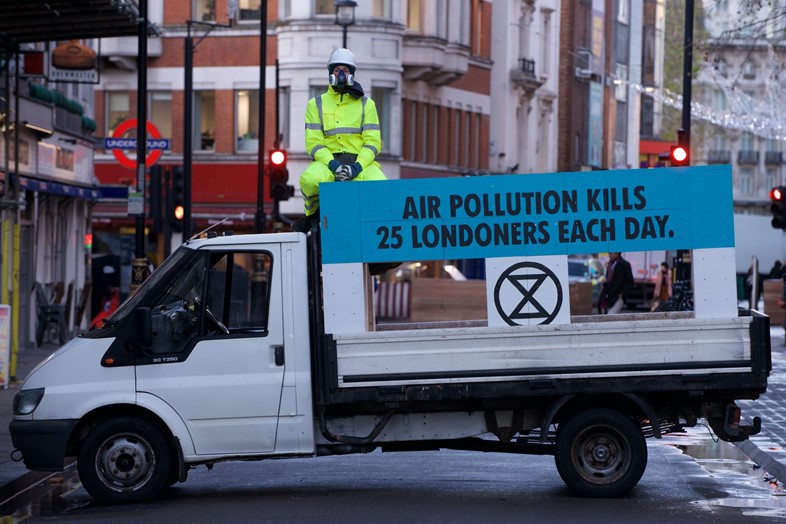 Extinction Rebellion air pollution protest London