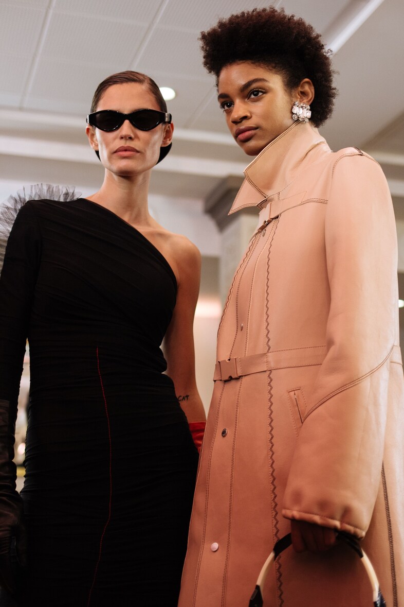 Backstage at Off-White SS18