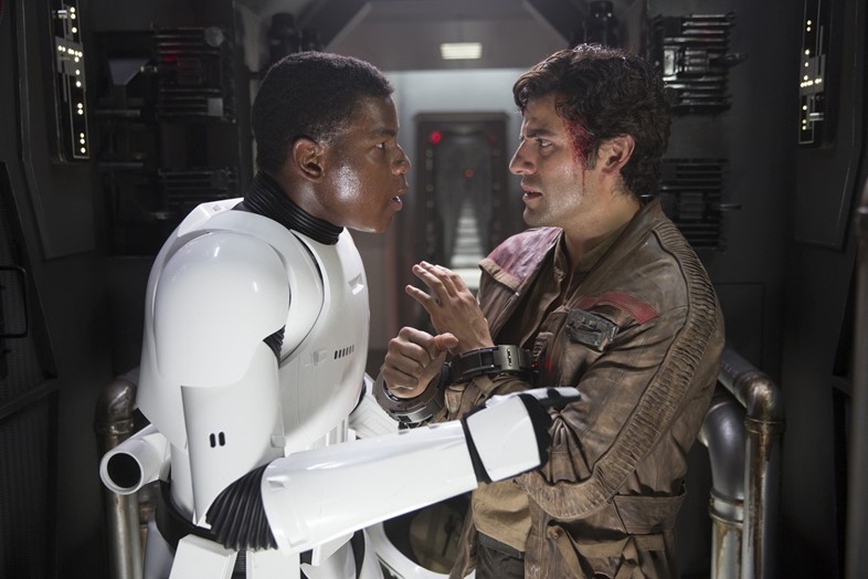 Poe and Finn in Star Wars: The Force Awakens