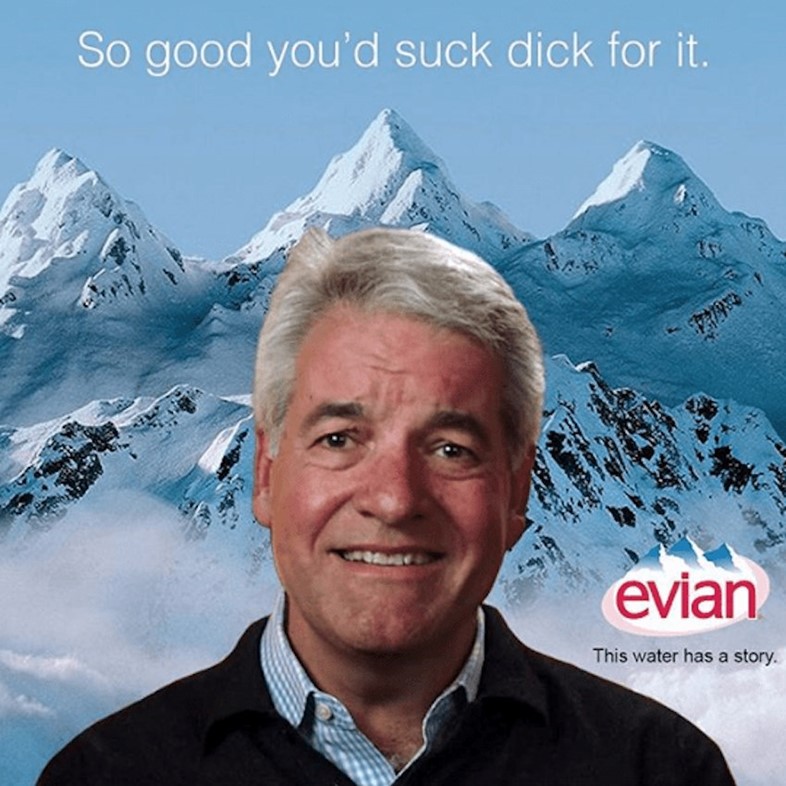 Andy King fake Fyre Festival Evian advert