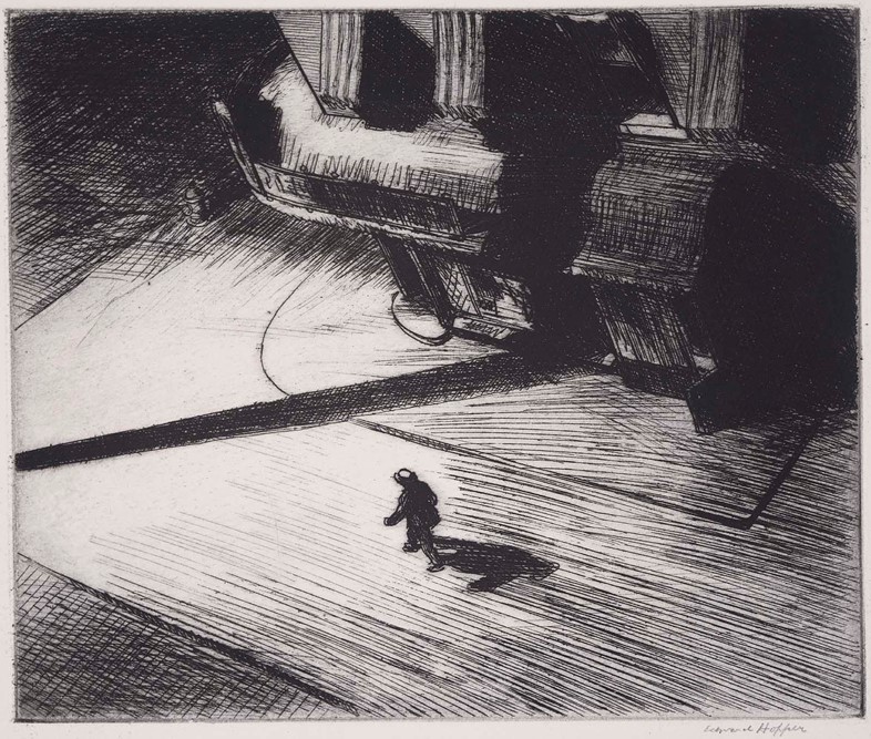 Edward Hopper, “Night Shadows ”(1922)