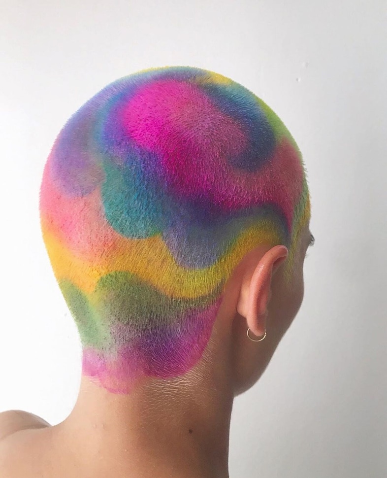 Janina zais buzzcut hair colour dye 4