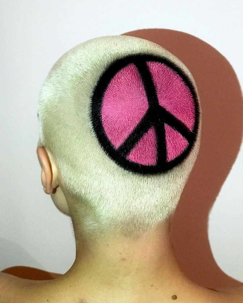 Janina zais buzzcut hair colour dye 1