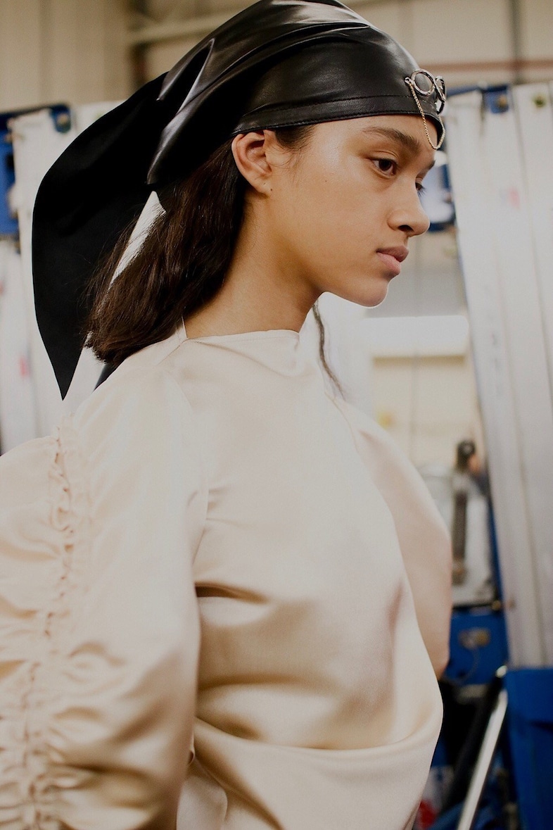 JW Anderson SS19 collection bandana backstage