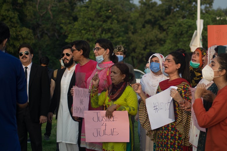 Julie Khan protest