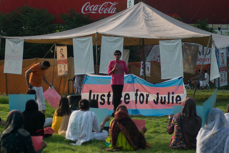 Julie Khan protest