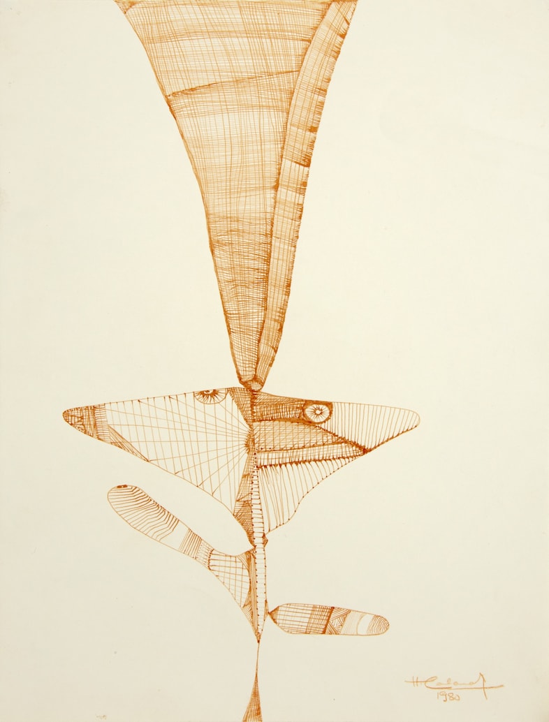 Huguette Caland, Untitled, ink on paper, 1980 (est 7