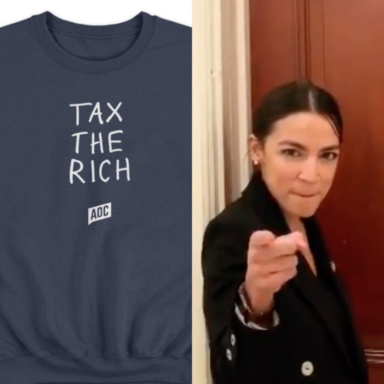 AOC tax the rich sweatshirt