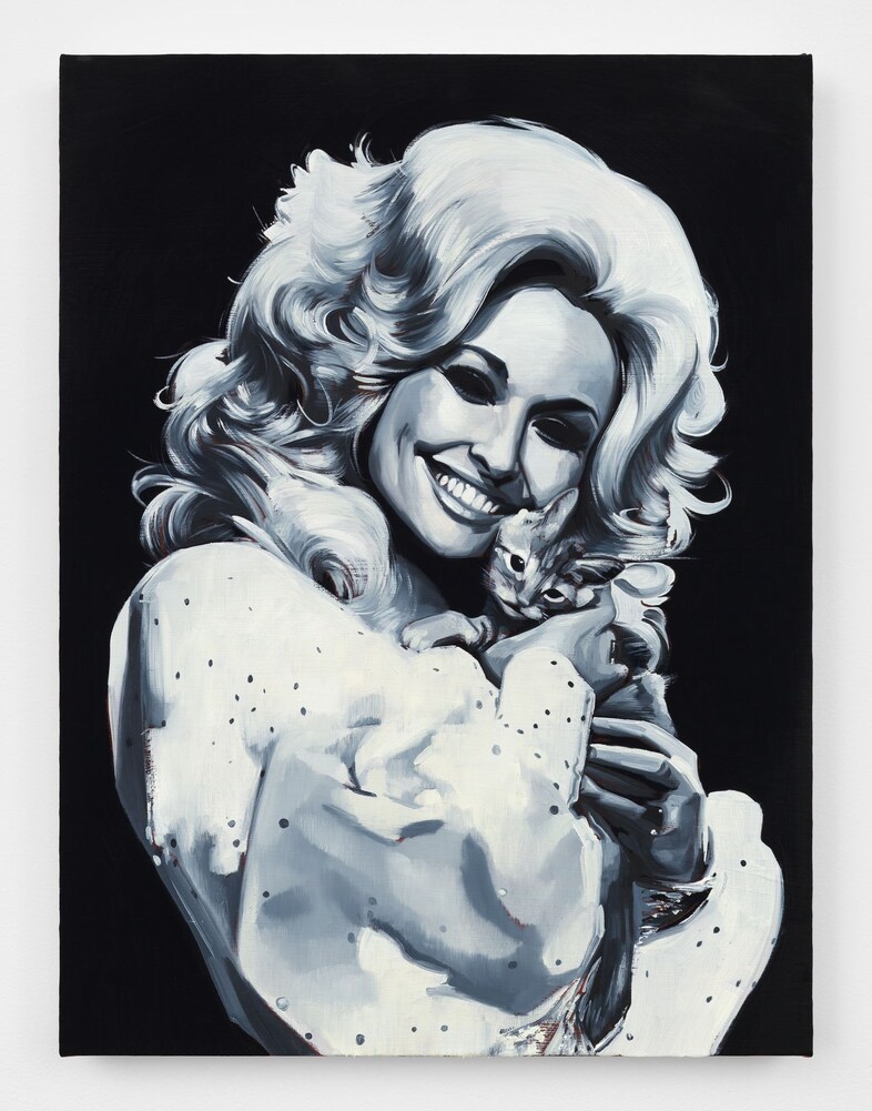 Sam McKinniss, “Dolly Parton with kitten” (2021) 1
