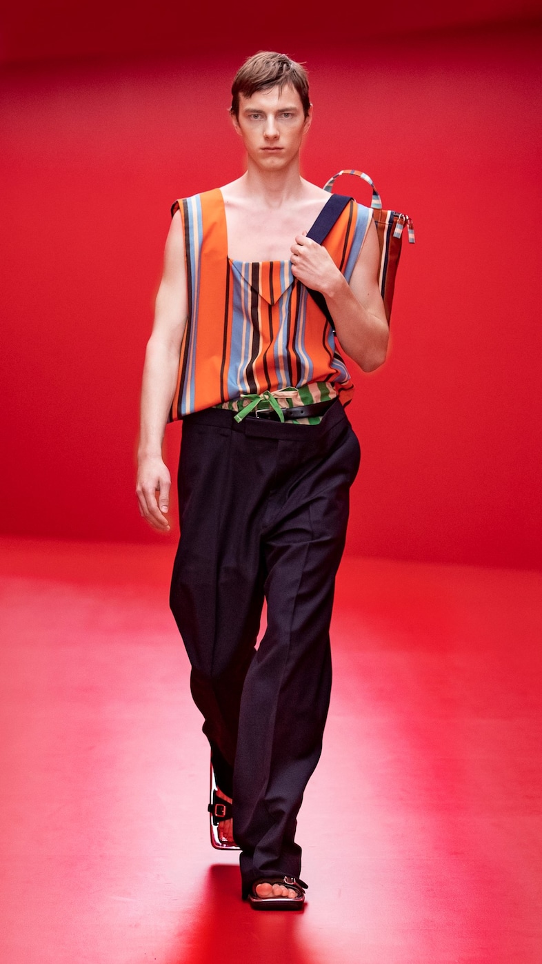 Prada menswear SS22 collection by Miuccia and Raf Simons