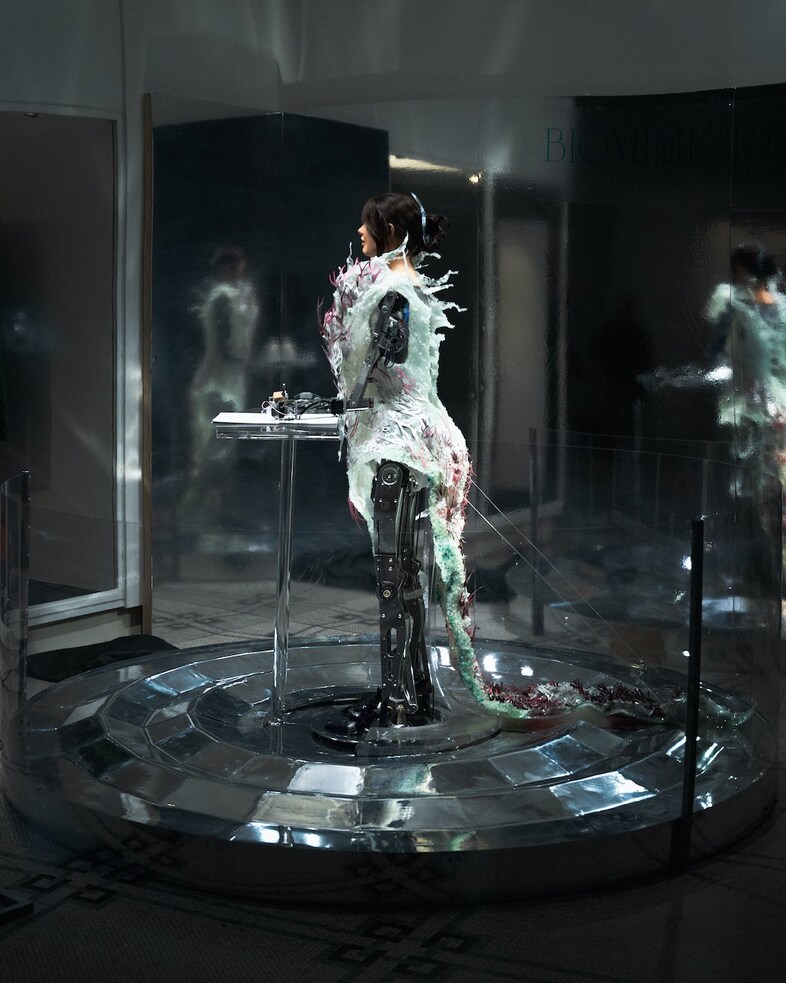 Auroboros Ai-Da exhibition London Fashion Week 2