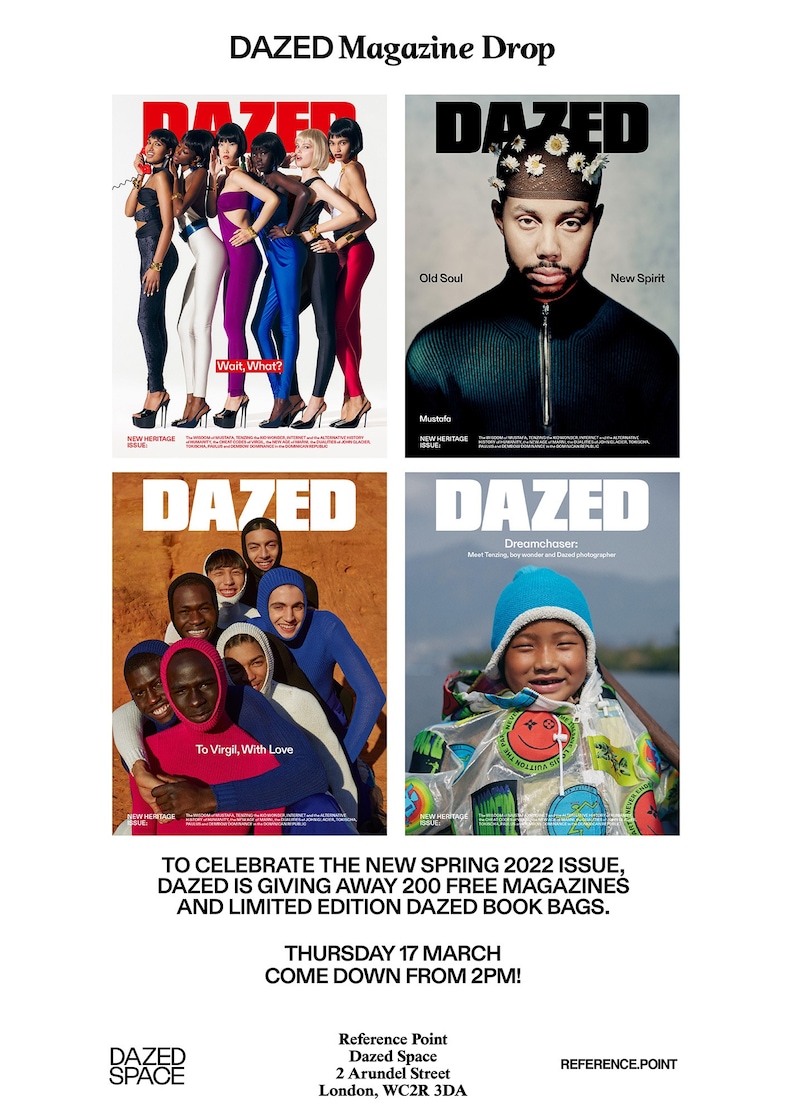 Dazed Magazine drop flyer