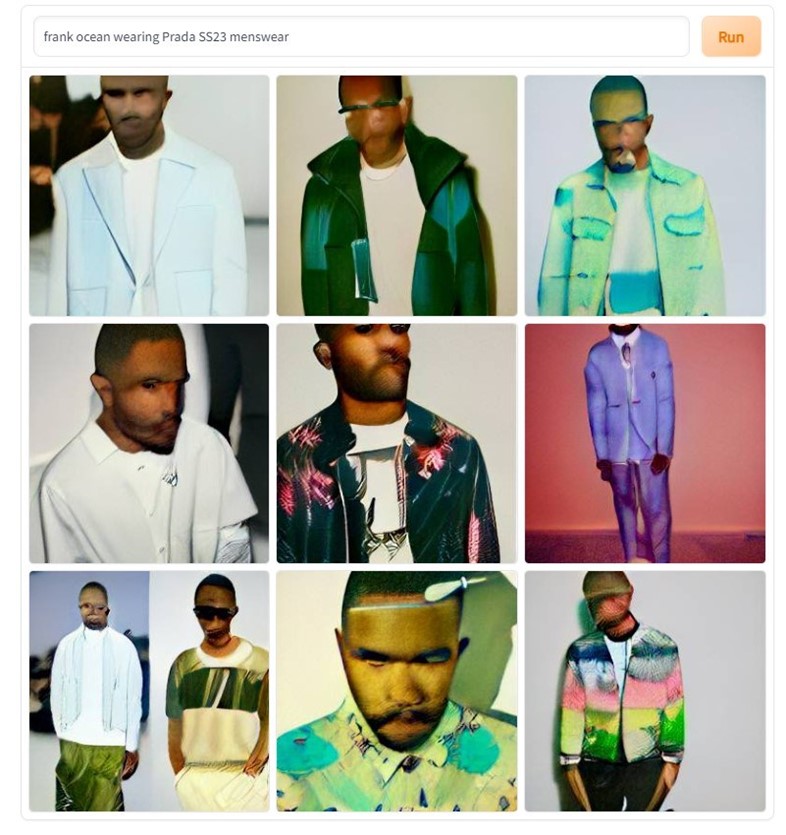 Do androids dream of Frank Ocean walking at Prada? DALL-E predicts