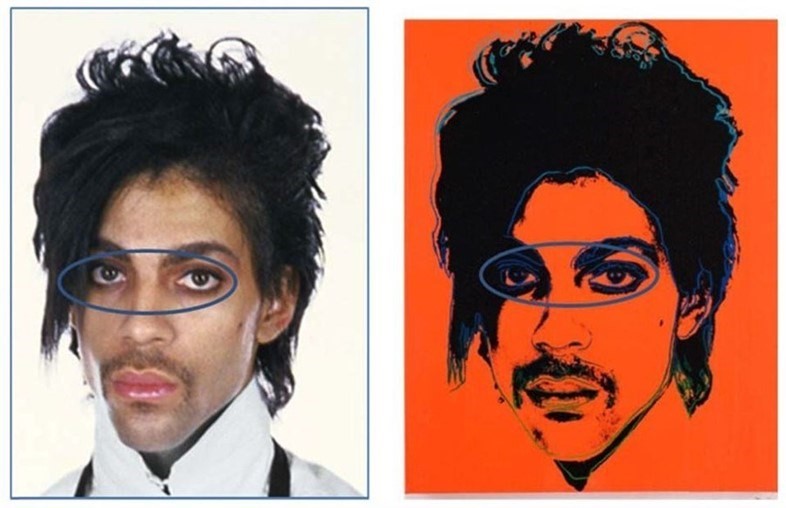 Artwork from Andy Warhol Prince series