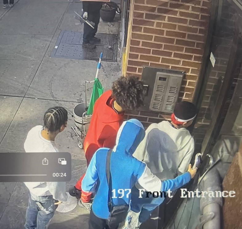 Still from surveillance footage of the alleged thieves