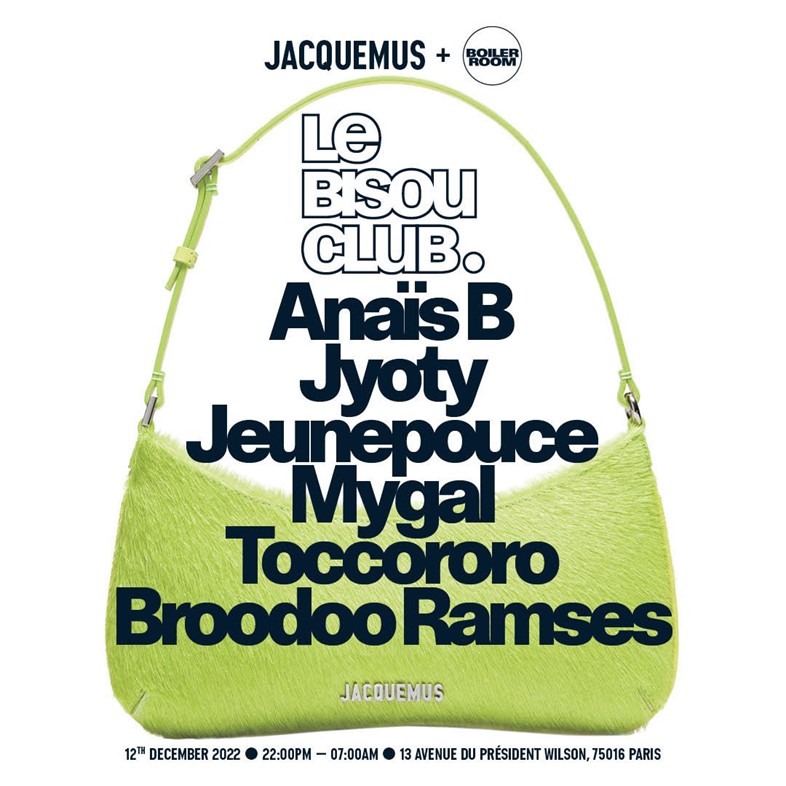 Jacquemus x Boiler Room Paris Le Bisous Club